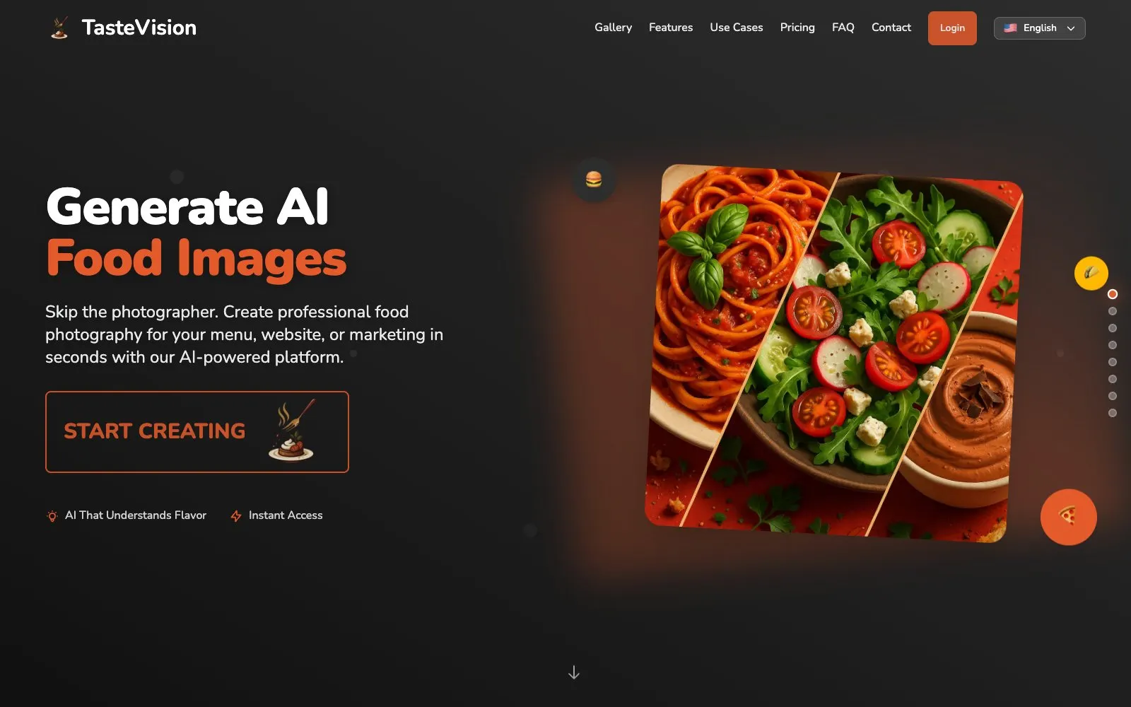 TasteVision before and after: a phone photo of a dish and its styled version